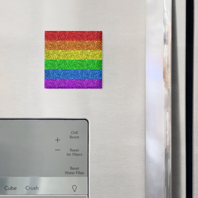 Aimant Drapeau LGBT vibrante parties scintillant arc-en-c (In situ (réfrigérateur))
