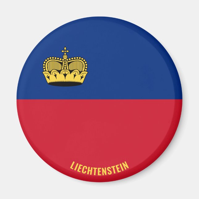 Aimant Drapeau Liechtenstein Patriotique de charme (Devant)