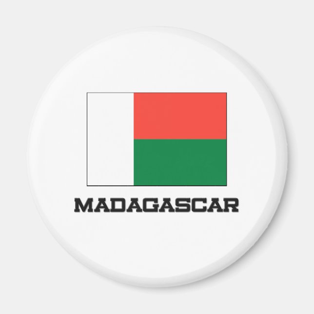 Aimant Drapeau Madagascar (Devant)
