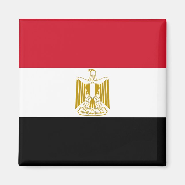 Aimant Drapeau mondial de l'Égypte (Devant)