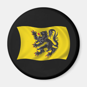 Aimant Drapeau onduleux de la Flandre