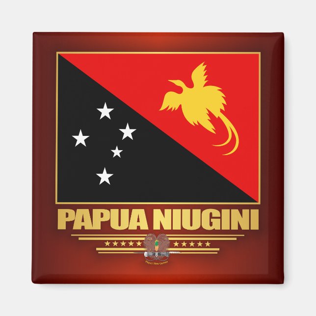 Aimant Drapeau Papouasie-Nouvelle-Guinée (Devant)