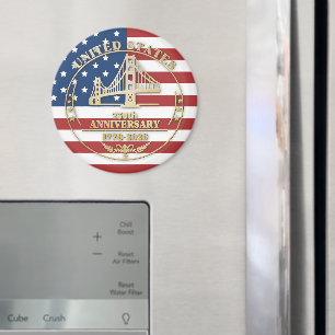 Aimant Drapeau patriotique du 250e anniversaire de la Por