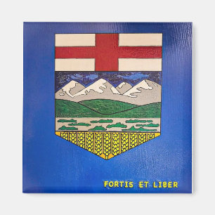 Aimant Drapeau peint de l'Alberta