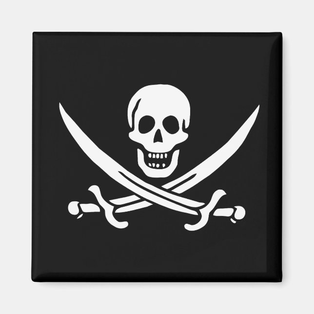 Aimant Drapeau Pirate Jolly Roger (Devant)