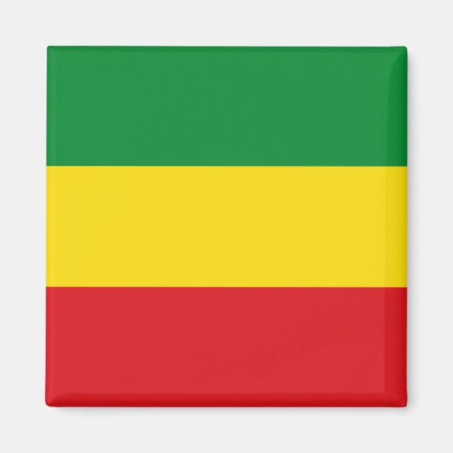 Aimant Drapeau rastafarien Rasta Ethiopie (Devant)