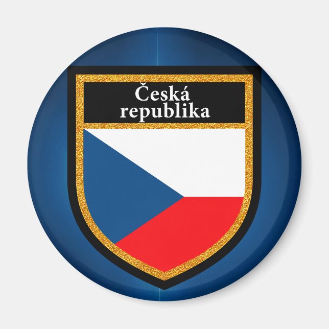 Aimant Drapeau République tchèque (Devant)