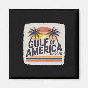 Aimant Drapeau Retro Golfe D'Usa Amérique Est 2025 Golfe 