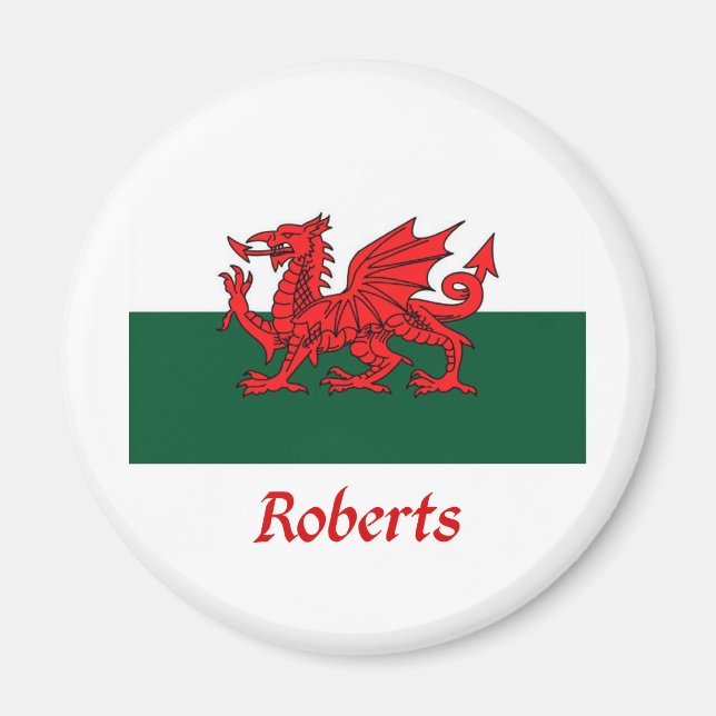 Aimant Drapeau Roberts Welsh (Devant)