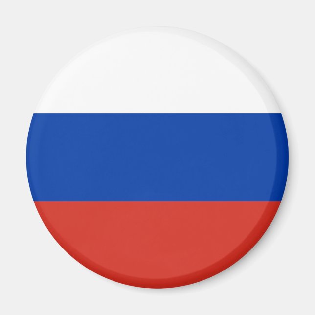 Aimant Drapeau russe (Russie) (Devant)