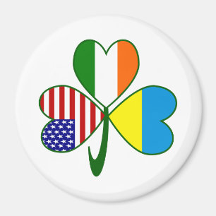 Aimant Drapeau Shamrock ukrainien