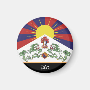 Aimant Drapeau tibétain & Tibet - Voyage Himalaya / Lhas