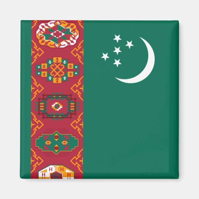 Aimant drapeau turkmenistan (Devant)