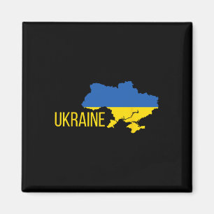 Aimant Drapeau ukrainien Carte Amour Soutien Ukrainiens U