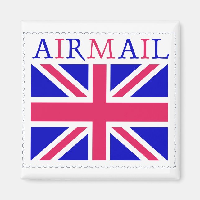 Aimant Drapeau Union Jack Airmail (Devant)
