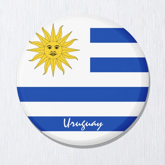 Aimant Drapeau uruguayen & Uruguay - Amateurs de voyages/ (Créateur téléchargé)