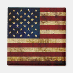 Aimant Drapeau USA / Grunged