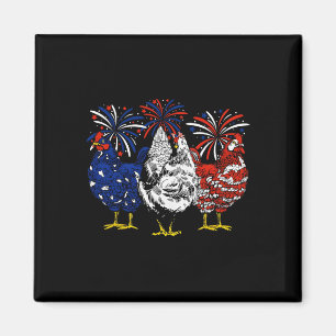 Aimant Drapeau Usa Poulet Patriote Amoureux 14 Juillet 