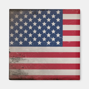 Aimant Drapeau vintage des États-Unis