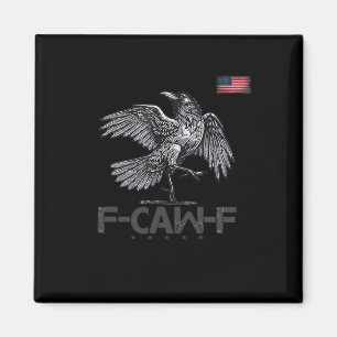 Aimant Drapeau vintage F-Caw-F Vache Oiseau Drôle USA Hum