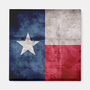 Aimant Drapeau vintage patiné d'état du Texas