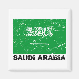 Aimant Drapeau Vintage Saudia Arabia