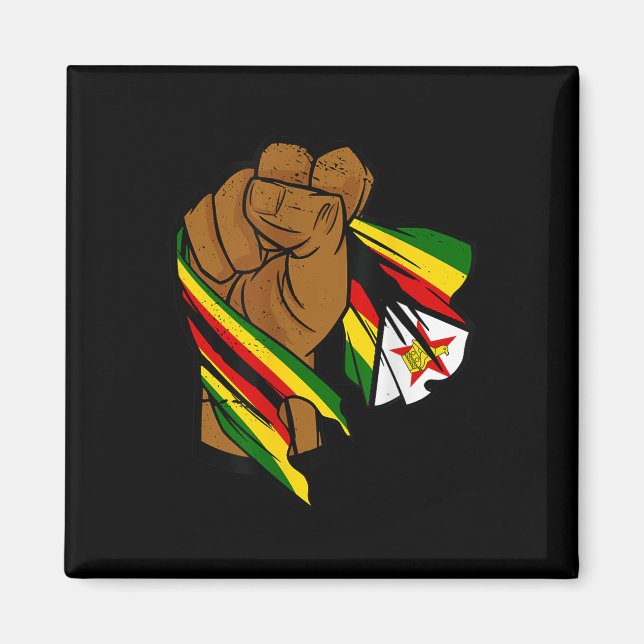 Aimant Drapeau zimbabwéen de la Fierté (Devant)