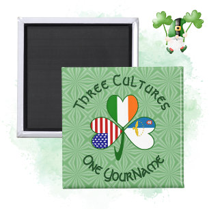 Aimant Drapeaux Açores Irlande États-Unis Trèfle Personna