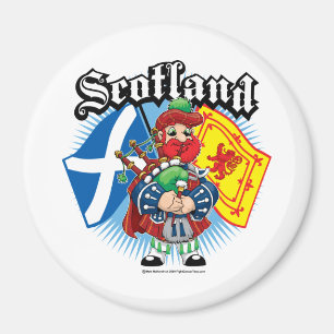Aimant Drapeaux et joueur de pipeau de l'Ecosse