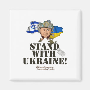 Aimant Drapeaux Ukraine Israël Selenskyj Soutenez l'Ukrai