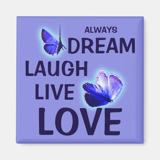 Aimant Dream Lauder Live Love Purple Butterflies