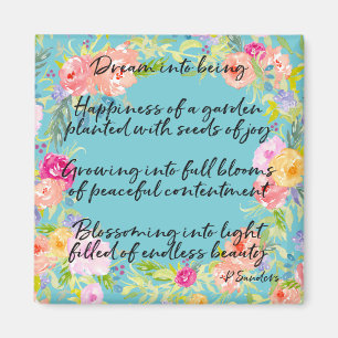 Aimant Dream Poem aquarelle Floral