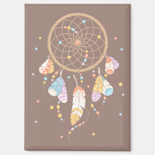 Aimant Dreamcatcher Tribal Boho Sur V2 Brown