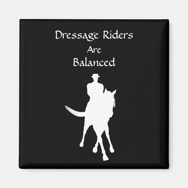 Aimant Dressage Les Chevaux Sont Équilibrés Chevaux Sombr (Devant)