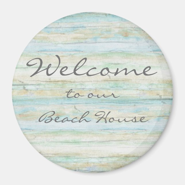 Aimant Driftwood Ocean Beach House Plage Côtier (Devant)