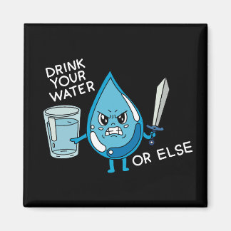 Aimant drink your water funny joke drop cartoon animation