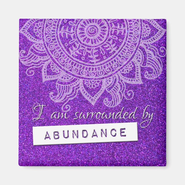 Aimant Droit d'attraction Argent Richesse Yoga Citation p (Devant)