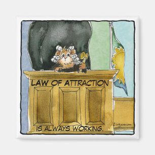 Aimant Droit de la caricature de l'aimant d'attraction