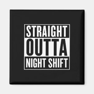 Aimant Droite En Nuit Shift Funny Nurse Emt Cadeau