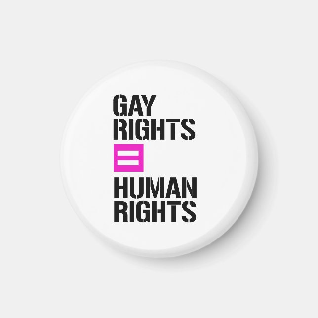 Aimant Droits des homosexuels égaux droits de l'homme (Devant)