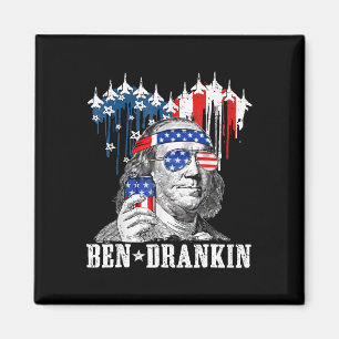 Aimant Drôle 4 juillet Ben Drankin Patriotique