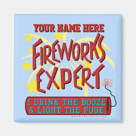 Aimant Drôle 4 juillet Indépendance Fireworks Expert