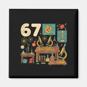 Aimant Drôle 67 Mème Prof de Science Élèves Six Sept M