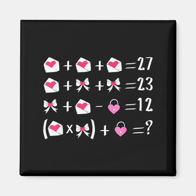 Aimant Drôle 67 Mème Saint-Valentin Prof de Maths Arc Six (Devant)