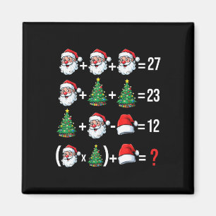Aimant Drôle 67 Mème Santa Prof de Maths Noël Pyjama 