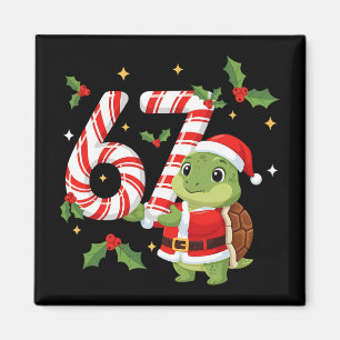 Aimant Drôle 67 Meme Tortue Noël Pjm Hommes Femmes Famill