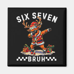 Aimant Drôle 67 Noël Six Sept Mème Reindeer Dabbing