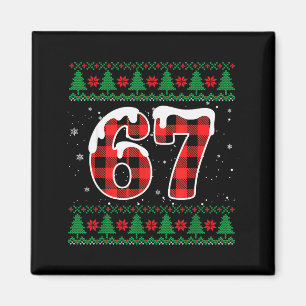 Aimant Drôle 67 Six Sept Mème Brainrot Cringe Noël