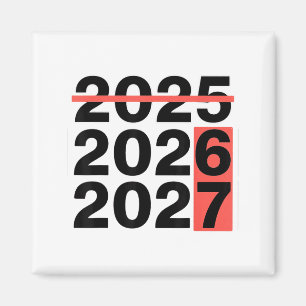 Aimant Drôle 6 7 Fête Bonne Année 2026 2027 67 Meme S