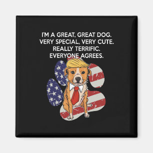 Aimant Drôle Anti Président Donald Trump Chien Drôle Poli